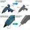 Fireproof Hot Glue Gun, 60/100W Dual Power Full Size Glue Gun with 15pcs Big Glue Sticks (7/16"), Fast Preheating Hot Glue Gun Kit for Crafting, Arts, DIY and Quick Home Repairs